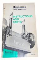 Rousselle Punch Press Instructions & Parts Manual